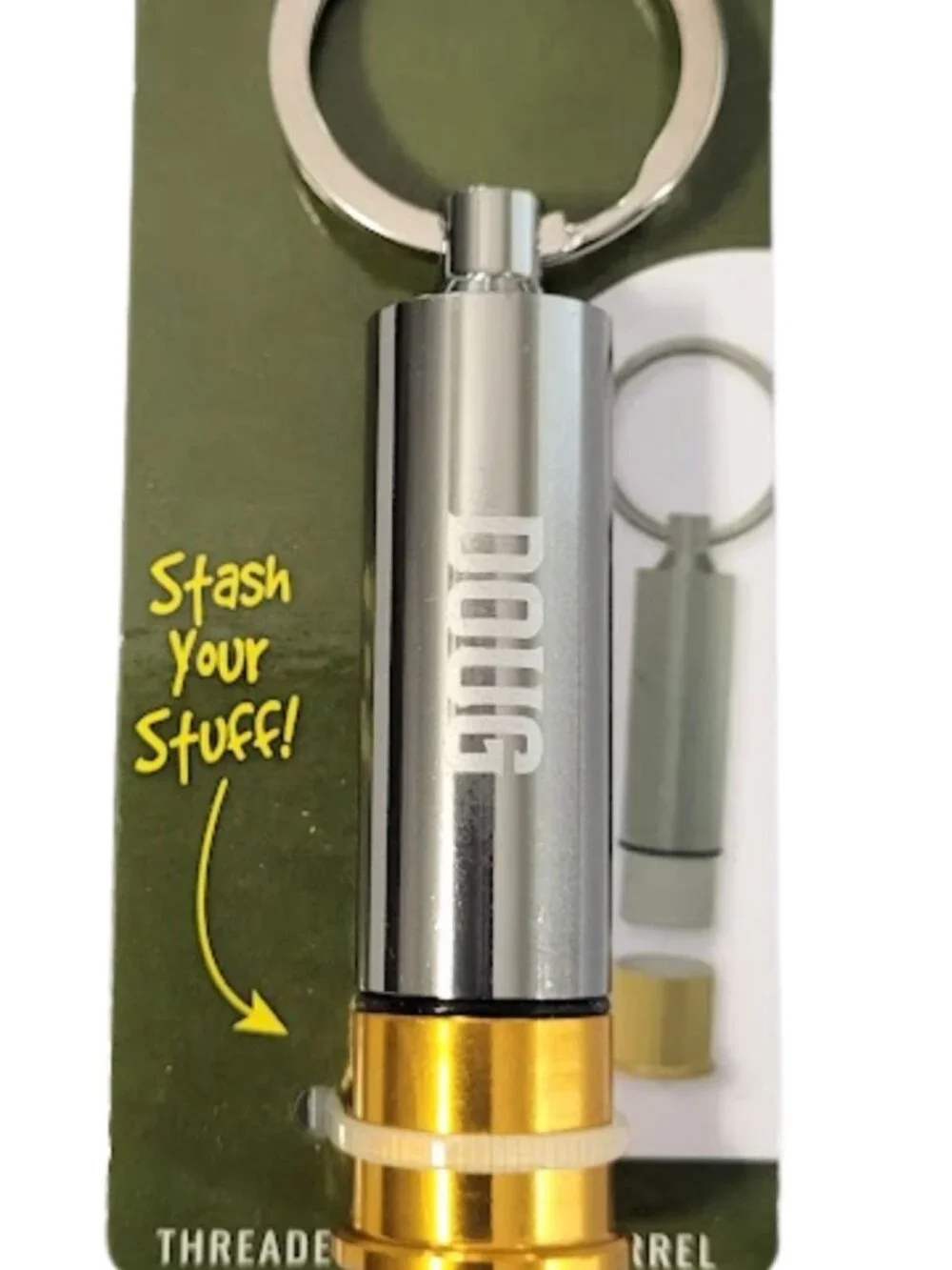 SWIBCO Personalized Hot Shots Gray Stash Key Ring DOUG - New In Package